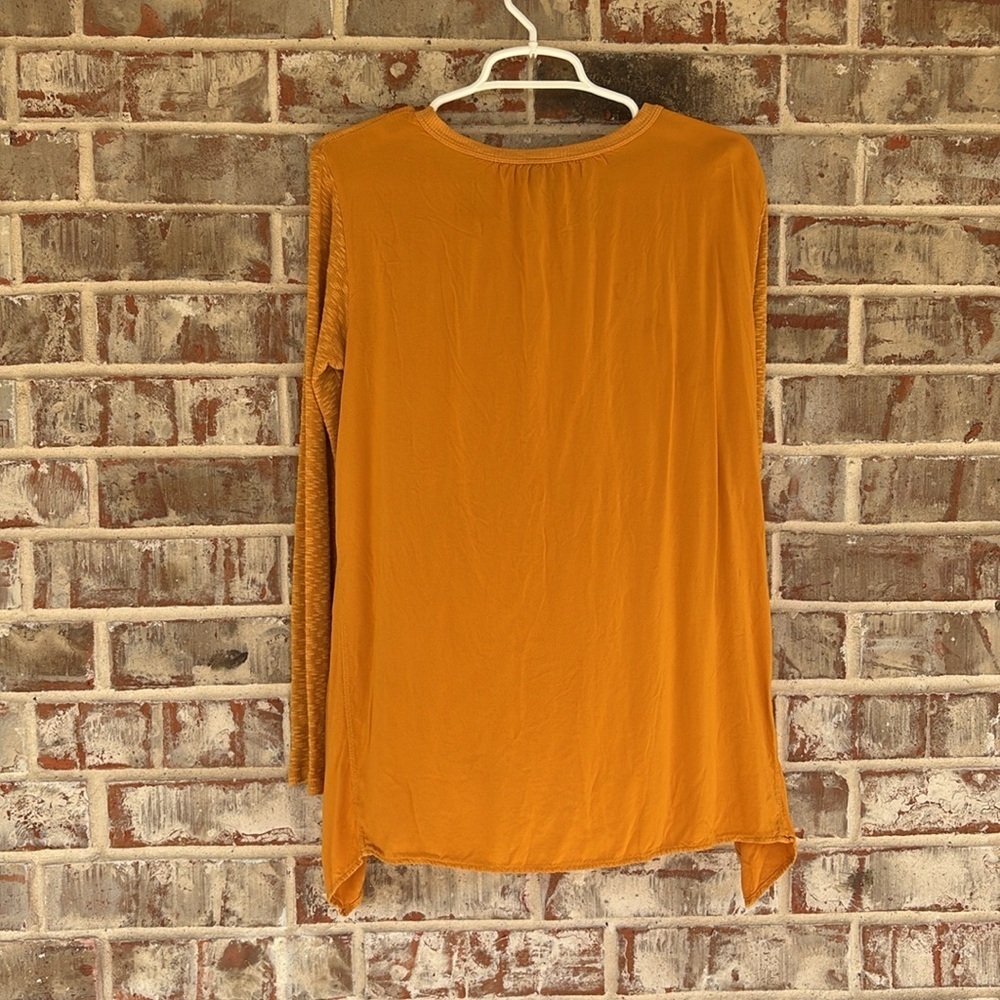 Anthropologie Left of Center Mustard Yellow Long Sleeve Top - Picture 8 of 10